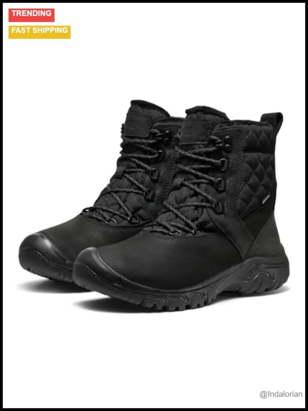 Waterproof Insulated Hiking Boots Lace-Up Winter Boot
